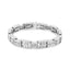 Bracelet en or blanc 14K avec panneaux de diamants - 7 pouces