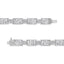 Bracelet en or blanc 14K avec panneaux de diamants - 7 pouces