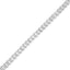 Bracelet ouvert en argent sterling 925 avec composite de diamants - 7,5"
