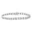 Pulsera Abierta en V de Plata Esterlina .925 con Diamantes Miracle Set