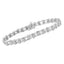 Pulsera Abierta en V de Plata Esterlina .925 con Diamantes Miracle Set