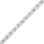 Pulsera de Tenis de Diamantes con Enlace Infinito de Plata Esterlina .925 - 7.25 Pulgadas