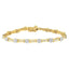 Pulsera de eslabones de diamantes en oro amarillo y blanco de 10K - 2.00 cttw
