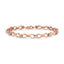 Pulsera de eslabones de infinito de diamantes de plata esterlina chapada en oro rosa de 10K - 7"