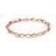 Pulsera de eslabones de infinito de diamantes de plata esterlina chapada en oro rosa de 10K - 7"