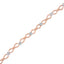 Pulsera de Trenzado Infinito con Diamantes en Oro Rosa de 10K - Tamaño 7"