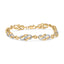 Bracelet Infini en Argent Sterling Plaqué Or Jaune 14K avec Diamants