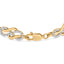 Bracelet Infini en Argent Sterling Plaqué Or Jaune 14K avec Diamants