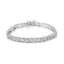 Bracelet de tennis en or blanc 10k avec diamants en forme de éventail - 2 cttw