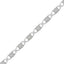 Pulsera de eslabones Love Locks con diamantes de corte rosa en plata de ley