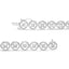 .925 Sterling Silver Diamond Nested Circle Bracelet - 7" Fashion Link