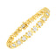10K Yellow Gold Plated Sterling Silver Diamond XOXO Bracelet - Size 7.25"