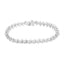 .925 Sterling Silver Diamond Link Bracelet - 7.25"