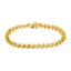 Bracelet en lien en argent sterling plaqué or jaune 10KT avec diamants - 7,5"