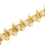 Bracelet en lien en argent sterling plaqué or jaune 10KT avec diamants - 7,5"