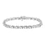 Bracelet en argent sterling 925 avec diamants en forme de "X" - Taille 7,25