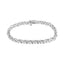 Bracelet en argent sterling 925 avec diamants en forme de "X" - Taille 7,25