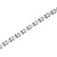 Bracelet en argent sterling 925 avec diamants en forme de "X" - Taille 7,25