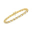Bracelet en lien en argent sterling plaqué or jaune 10K avec diamants - Taille 7,25"