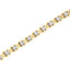 Bracelet en lien en argent sterling plaqué or jaune 10K avec diamants - Taille 7,25"
