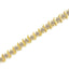 10K Yellow Gold Plated Sterling Silver Diamond S Link Bracelet - 7"