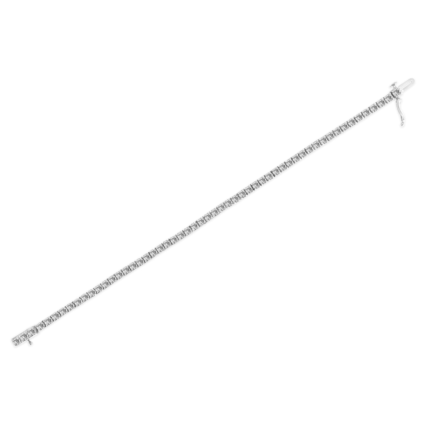 14K White Gold Lab Grown Diamond Tennis Bracelet - 2.00 Cttw
