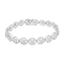 Bracelet en argent sterling .925 avec diamants en cercle imbriqué - 7" lien de mode