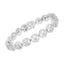 Bracelet en argent sterling .925 avec diamants en cercle imbriqué - 7" lien de mode