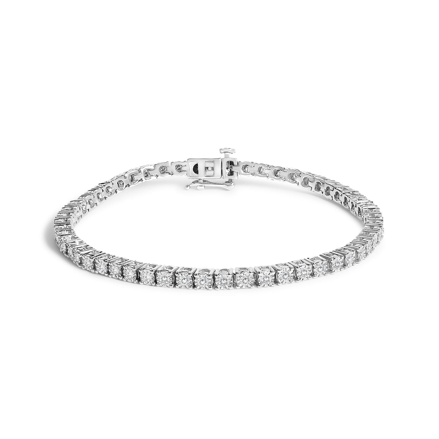 Pulsera de Tenis con Diamantes Crecidos en Laboratorio en Plata Esterlina .925