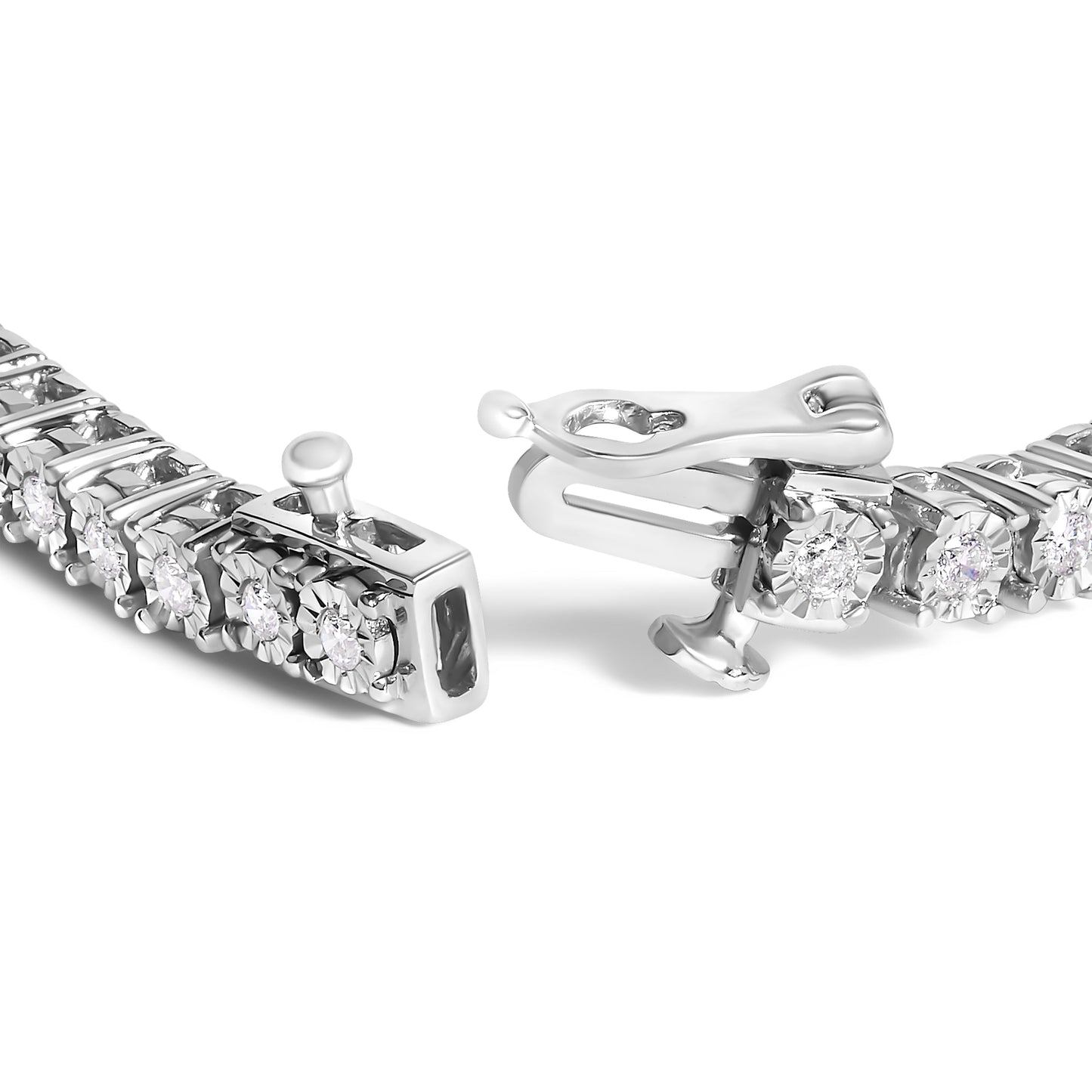 Pulsera de Tenis con Diamantes Crecidos en Laboratorio en Plata Esterlina .925