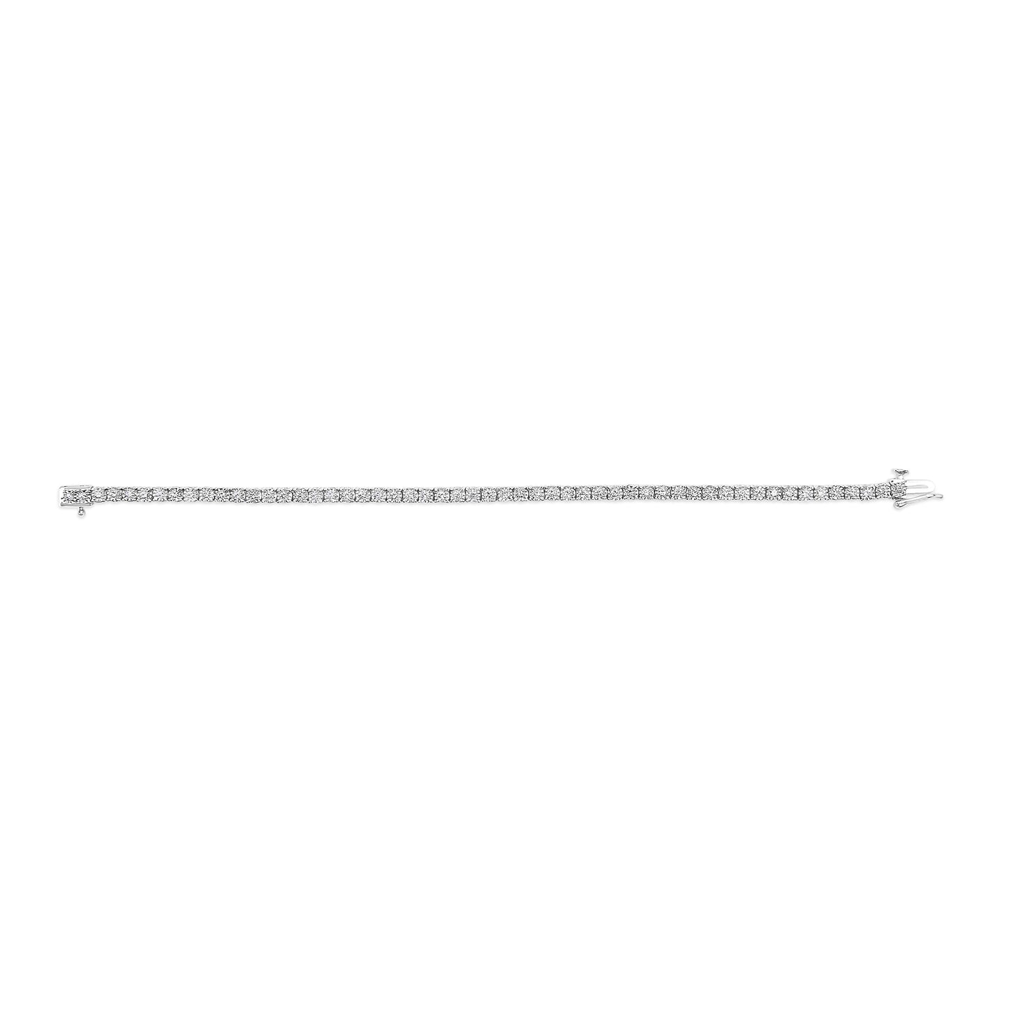 Pulsera de Tenis con Diamantes Crecidos en Laboratorio en Plata Esterlina .925