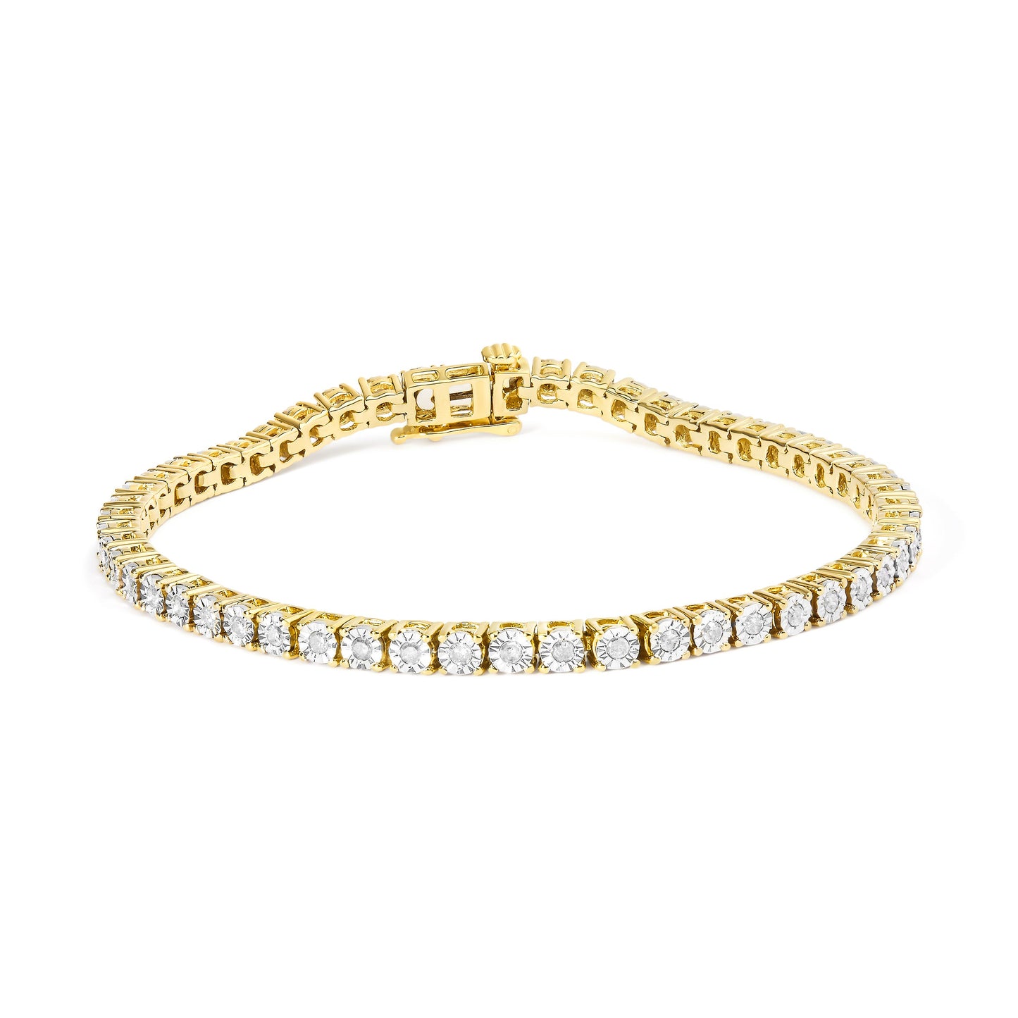 Pulsera de Tenis con Diamantes Miracle-Set de Plata Esterlina .925 - 7"
