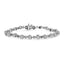 Pulsera de eslabones con diamantes en espiral de plata esterlina .925 - 7.25"