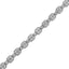 Bracelet en or blanc 10K avec diamants en maillons carrés - 2,0 cttw, taille 7,25"