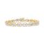 Bracelet en or blanc 10K avec diamants en maillons carrés - 2,0 cttw, taille 7,25"