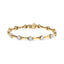 Bracelet en argent sterling plaqué or jaune 10K avec sertissage en diamant - Taille 7"