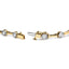 Bracelet en argent sterling plaqué or jaune 10K avec sertissage en diamant - Taille 7"