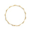 Bracelet en argent sterling plaqué or jaune 10K avec sertissage en diamant - Taille 7"