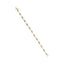 Bracelet en argent sterling plaqué or jaune 10K avec sertissage en diamant - Taille 7"