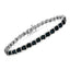Pulsera de Tenis S-Link de Diamante Azul de Plata Esterlina .925 - 7.25"