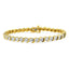 14K Rose Gold Plated Sterling Silver Diamond Tennis Bracelet - 7"