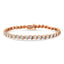 Pulsera de Tenis de Diamantes de Plata Esterlina Baño de Oro Rosa de 14K - 7"