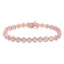 Bracelet en diamant tennis en argent sterling plaqué or rose 14K
