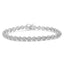 Bracelet en diamant tennis en argent sterling plaqué or rose 14K
