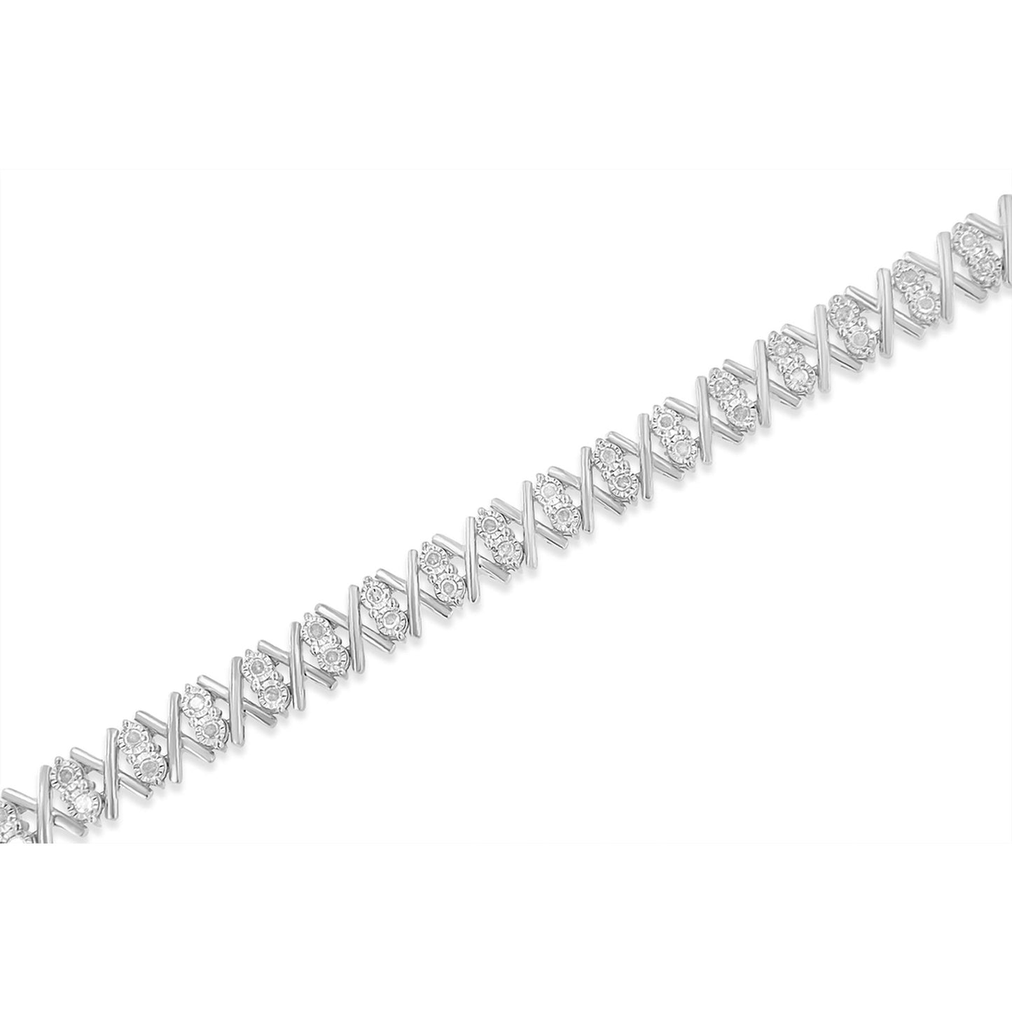 Pulsera de Tenis X-Link con Diamantes en Plata Esterlina .925