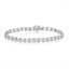 Pulsera de eslabones en estilo onda de plata esterlina con diamantes