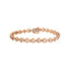 Pulsera de eslabones de diamante en forma de lágrima de plata esterlina .925