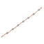 .925 10k Or Rose Plaqué Argent Sterling Bracelet Floral en Diamant