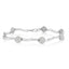Bracelet de tennis en argent sterling .925 avec cluster de diamants