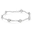 Bracelet de tennis en argent sterling .925 avec cluster de diamants